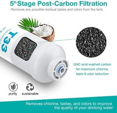 5 Stage Undersink Reverse Osmosis Water Filtration System 75 GPD Membrane Filter