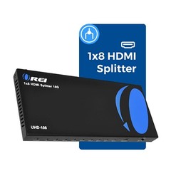 Orei 1×8 2.0 HDMI Splitter 8 Ports with Full Ultra HDCP 2.2, 4K at 60Hz(UHD-108)