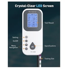 Pawfly 7 in 1 Digital Water Testing Kit, 50 Strips Hot Tub Test Kit Digital Pool