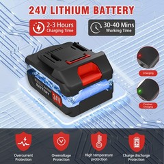 Red Electric Cordless Grass Trimmer Strimmer Garden Edger Cutter w/2 4.0 Battery
