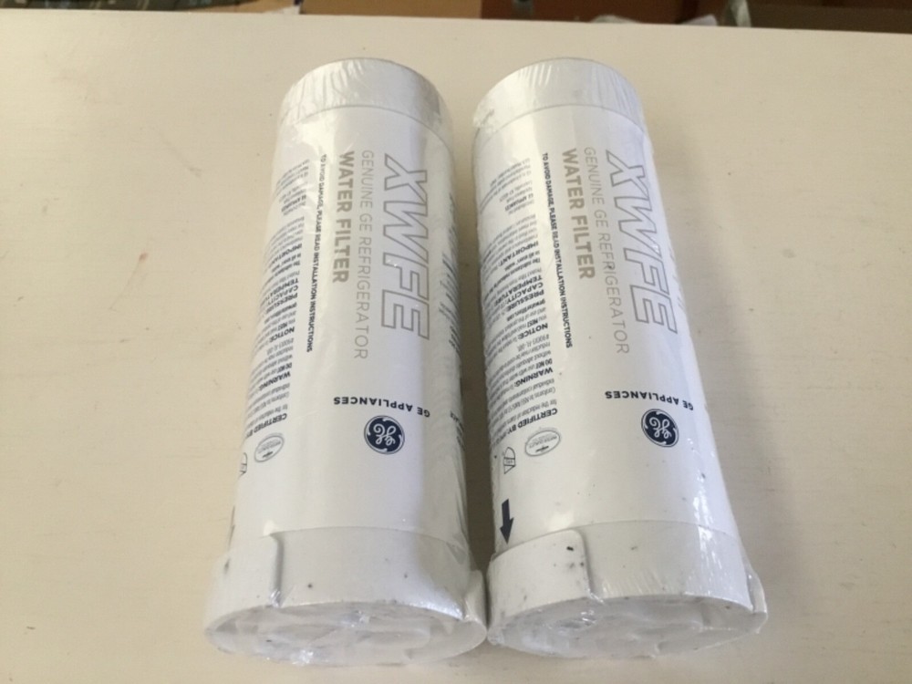 2 X Genuine GE XWFE Refrigerator Water Filters, No Box, Sealed, WITH CHIP