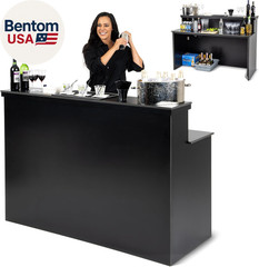 Elite Portable Bar Table for Events – Foldable Commercial Grade Wood – Pop up Mo