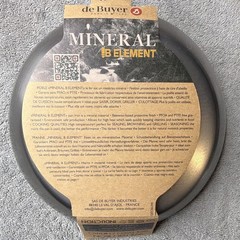 de Buyer Mineral B Element 24cm Round Iron Fry Pan Beeswax Nonstick France