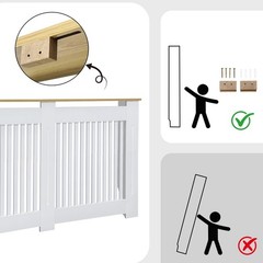 Radiator Cover Cabinet Decorative Heater Protector for Home Childproof Baseboard