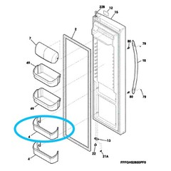 Door Shelf Bin For Frigidaire Refrigerator FFSS2615TE3 LFSS2612TF0 242126602