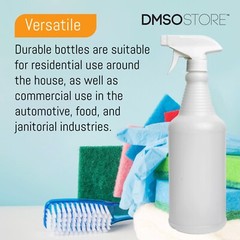 32oz. Plastic Trigger Spray Bottles Chemical Resistant Heavy Duty Commercial 4pk