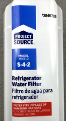 Project Source 3846785 S-4-2 Refrigerator Water Filter For Samsung HAF-QINS NEW