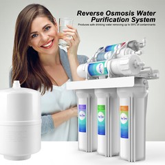 6 Stage 75 GPD Reverse Osmosis System Alkaline Drinking Water Filter Purifier