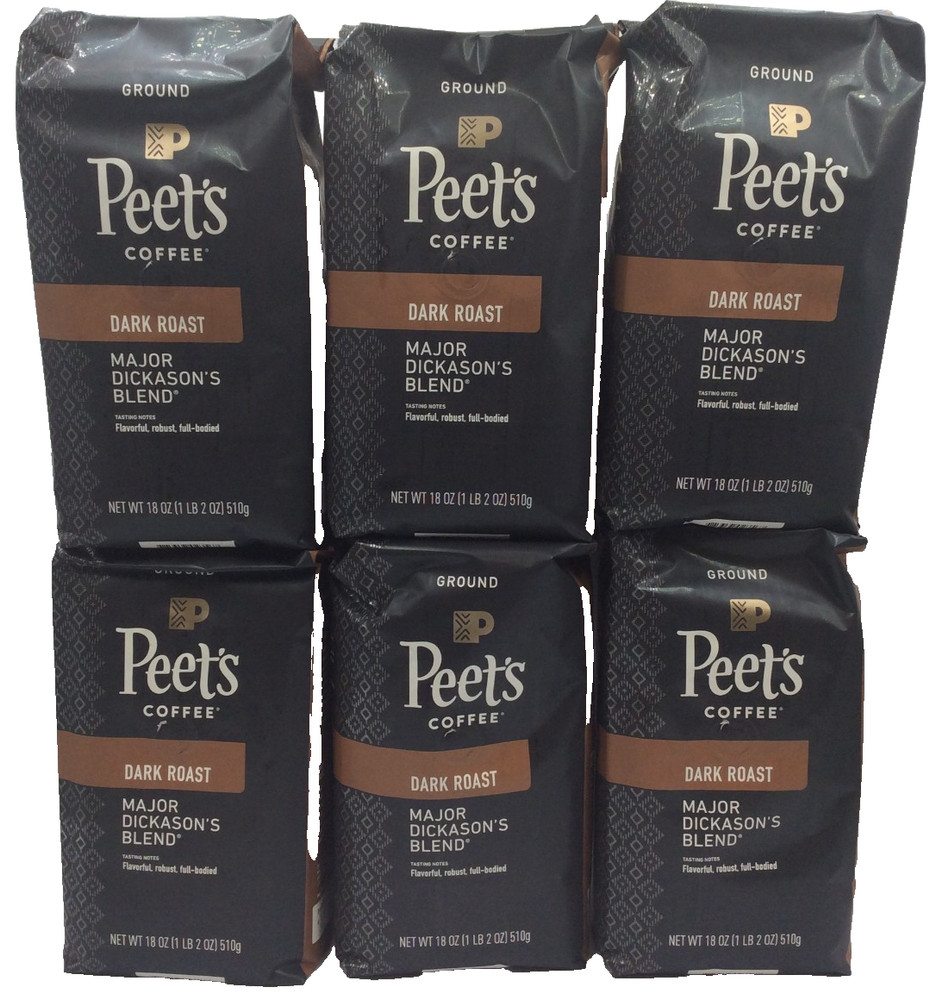 Peet’s Coffee Major Dickason Ground Coffee, Dark Roast, 6.75Lbs Total ☕AUG/2026☕