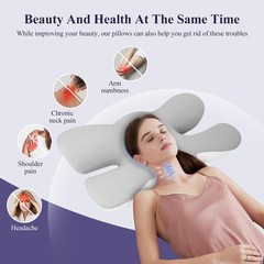 Flawless Face Beauty Pillow,Anti Aging&Anti Wrinkle Face Pillow,Memory Foam f…