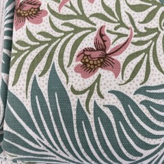 William Morris Shower Curtain Fabric Larkspur Mineral Floral Leaves Botanical