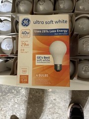 GE – 40 Watt (uses 29 w) – Soft White – Light Bulbs – 4Packs/16 Bulbs