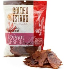 4 Packs Golden Island Korean BBQ Pork Jerky 14.5 oz Each Pack