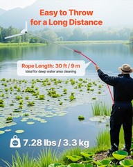 VEVOR Lake Weed Cutter Pond Aquatic Plant Cutting Tool with 37 in Max Cut Width