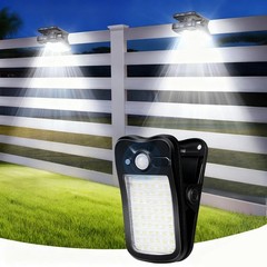 Clip on Solar Lights for Fence, 3 Modes Solar Motion Lights Outdoor Waterproof