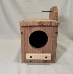 Solid Cedar Backyard Squirrel House Nesting Box – Wooden Wildlife Box- Large