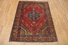 Vibrant Tribal Area Rug 4×6 Handmade Wool Geometric Pattern Carpet for Any Room