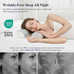 Flawless Face Beauty Pillow,Anti Aging&Anti Wrinkle Face Pillow,Memory Foam f…