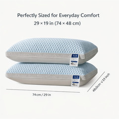 Cooling Bed Pillows Set of 2 Neck Support Side & Back Sleepers Soft Cool Pillow