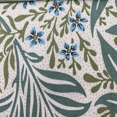 William Morris Shower Curtain Fabric Larkspur Mineral Floral Leaves Botanical