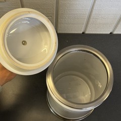 Williams Sonoma White Stoneware Canisters Set of Three: 2 Tall 1 Short NICE