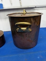 Williams Sonoma Mauviel Copper Stock Pot 12Qt & 2qt Sauce Pan Both With Lids!!