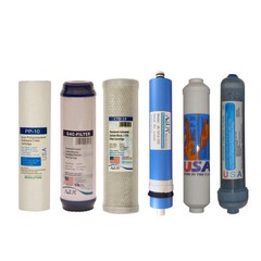 Full 6 stage Reverse Osmosis Replacement Filter set with 50/75/150 GPD membrane
