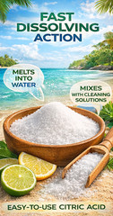 100% Pure Citric Acid Powder 5lb – Industrial -Heavy Cleaning -Non Food Grade –