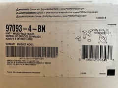 Kohler ‎Wide Spread BathroomSink Faucet 97093-4-BN – Sliver – Open Box