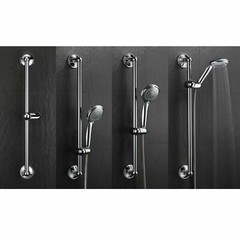 HotelSpa® Insta-Mount Stainless Steel Height / Angle Adjustable Shower Slide Bar