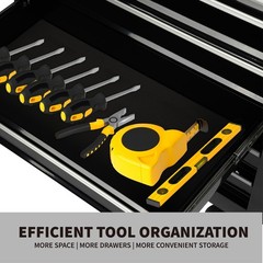 7-Drawer Rolling Tool Cart with Locking Mechanism & Wheels Mobile Tool Cabinet