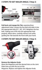 HFN90SP 3in1 Air Framing Nailer Adjustable For 21/28/34DNails USED GoodCondition