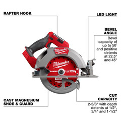 Milwaukee 2834-20 M18 FUEL 7-1/4″ Cordless Circular Saw (Tool Only)