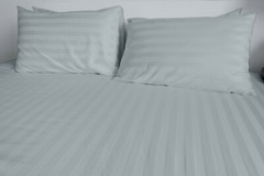 1800 Count Cotton Bamboo Feel Dobby Striped Sheet Set Deep Pockets 4 Piece Set