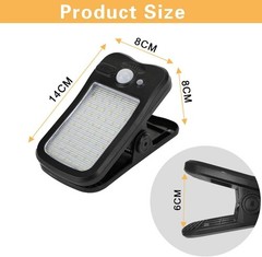 2Pack Clip on Solar Lights Outdoor, 60 LED Solar Motion Sensor Clamp on Light