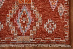 Rust Moroccan Tribal Area Rug 5×7 Hand-knotted Wool Oriental Carpet for Any Room