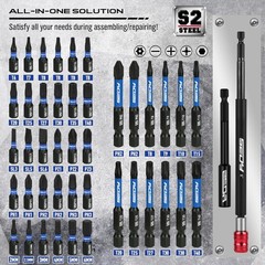 80-Piece Premium Magnetic Impact Nut Driver Set Metric & SAE with Socket Adapter