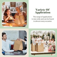Kraft Paper Bags with Handles Party Shopping Gift Bags Bulk Brown White Black
