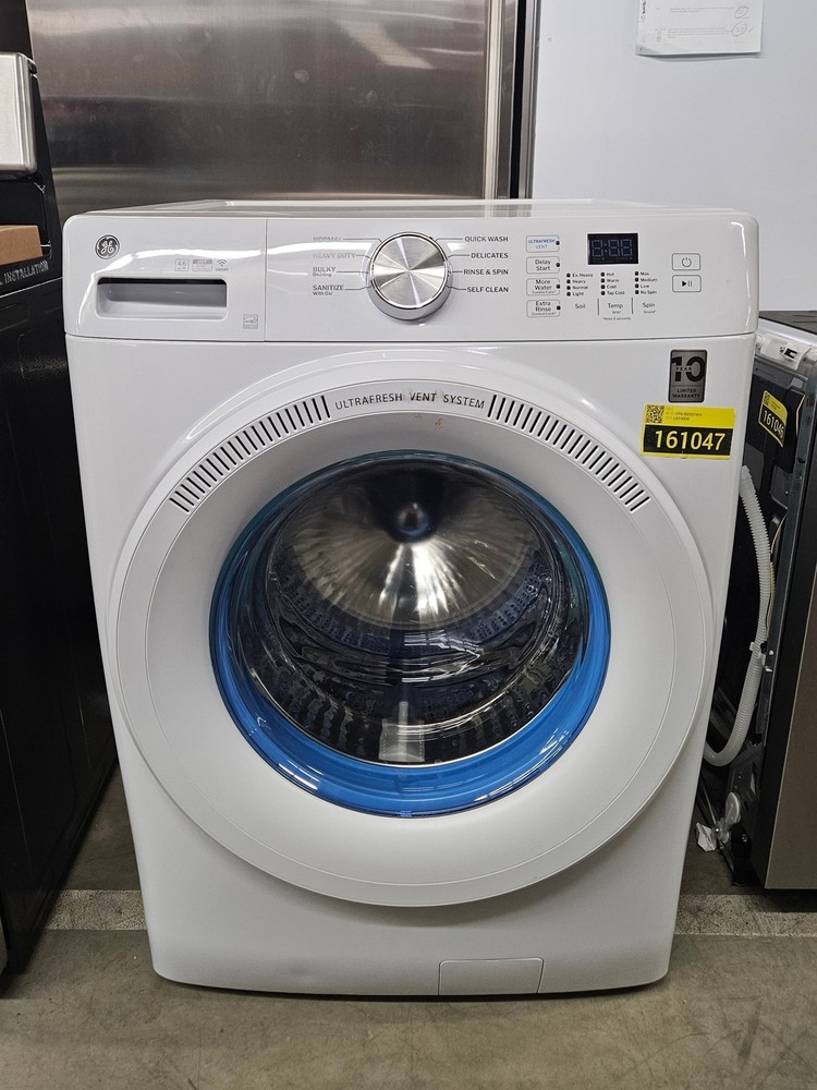 GE GFW350SSYWW 28″ White 4.6 cu ft Front-Load Washer NOB #161047