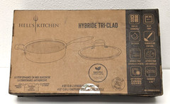 Hell’s Kitchen Hybrid Tri-Clad 4 Qt Sauté Pan w/ Lid | Nonstick PFAS-Free New