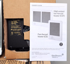 Cadet Com-Pak CSC101W 1000W 120V 3415 BTU Fan Forced Wall Heater White 67549 New