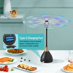2/3/4PCS Fly Fans for Tables, Fly Repellent Fan Indoor Outdoor for Picnic, Party