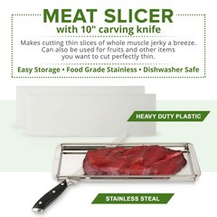 Advanced Beef Jerky Slicer Kit- 100% Precision Uniform Slices Guaranteed – Ad…