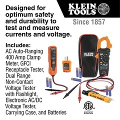 Electrical Testing Kit with Clamp Meter and Non-Contact Voltage Functions