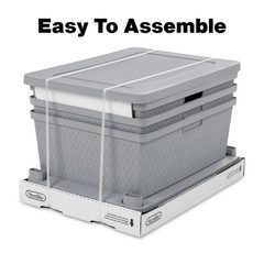 Wide 3 Drawer Tower, Plastic Storage Organizer with Removable Decorative Bins, E