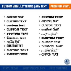 Custom Text Vinyl Lettering | Any Text Name | Premium Vinyl Decal Sticker