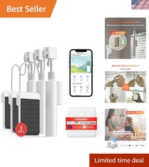 Smart Solar-Powered Blinds Room Kit – 2.4G WiFi Remote & Light Sensing Control