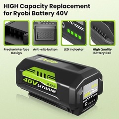 1~6PACK For Ryobi 40V Battery 8.0Ah Lithium OP4050 OP40602 OP40261 OP4060 OP4030