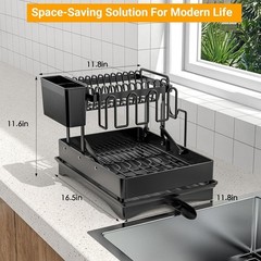 Large Dish Drying Rack,Dish Rack 2 Tier