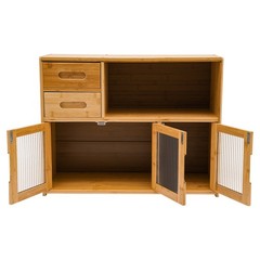 Home Wood Storage Cabinet Kitchen Storage Cabinet Floor Mount Pantry Cabinet